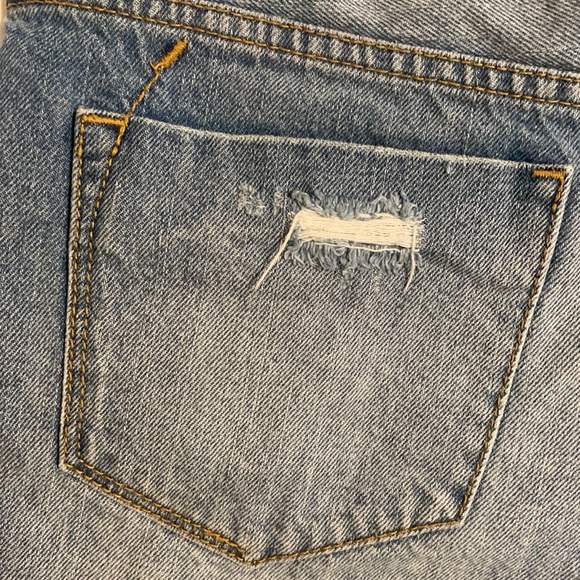 *SOLD*Distressed Mid-Rise Denim Cut-Offs - Picture 6 of 11